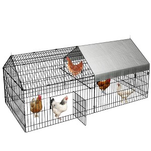 GOTGELIF Large Metal Chicken Coop 87" x 40" Chicken Cage Hen House with Waterproof Cover - 1 of 4