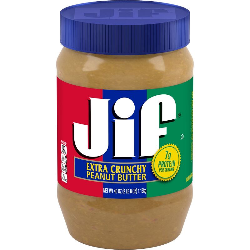 Jif Extra Crunchy Peanut Butter - 40oz, 1 of 7