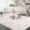 Area Rug - Modern Non-Slip Low Pile Stain Resistant Carpet, Soft Checkered Indoor Rug for Living Room Bedroom Dining Room - 4 of 4