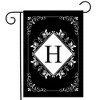 Briarwood Lane Everyday Double Sided Garden Flag 12x18 For Outdoor Black and White Monogram H Garden Flag Flags For Outside - 2 of 4