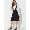 Allegra K Women's Overall Pinafore Dress Midi Suspenders Skirt - 2 of 4