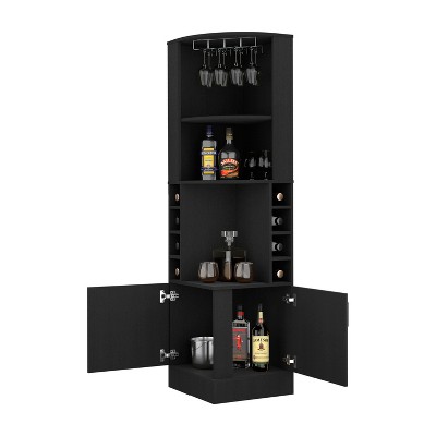 Vynxaria Space-Saving Corner Cabinet with Dual Access and Ample Storage