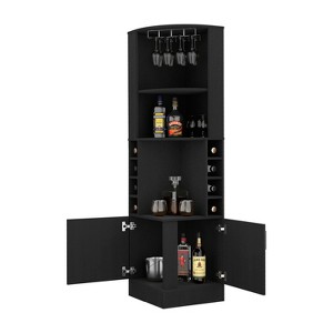 Vynxaria Space-Saving Corner Cabinet with Dual Access and Ample Storage - 1 of 4