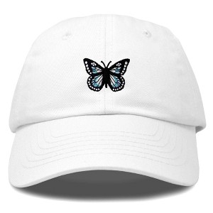 Dalix Butterfly Embroidered Cap Cotton Baseball Hat Garden Womens - 1 of 4