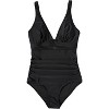 Clearlove Women's One Piece Swimsuit Bathing Suit V Neck Ruched Mesh Back Hook - 4 of 4