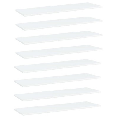 vidaXL Bookshelf Boards 8 pcs White 39.4 in.x11.8 in.x0.6 in. Engineered Wood