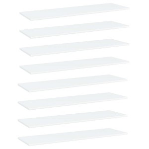 vidaXL Bookshelf Boards 8 pcs White 39.4 in.x11.8 in.x0.6 in. Engineered Wood - 1 of 4
