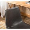 KTMBDW Small Office Desk Chair with Wheels Armless Comfy Computer Chair with Lumbar Support, PU Leather Adjustable Height 360° Rolling Swivel - 4 of 4