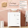 Whisen 30" Bathroom Vanity Bathroom Storage Cabinet with Ceramic Sink and 3 Drawers - 4 of 4