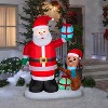 Gemmy Animated Christmas Inflatable Santa and Puppy, 6 ft Tall, Multi - 2 of 4