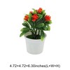 Unique Bargains Artificial Plants Leaf with Curled Rose Plastic 4.72"x4.72"x6.30" 1 Pcs - 3 of 4