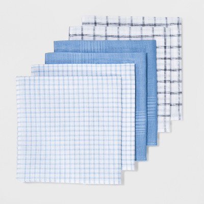 Men's 6pk Handkerchief Set - Goodfellow & Co™ Blue One Size