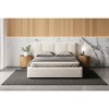 Omax Decor,Venice Upholstered Platform Queen Bed in Cream Beige Boucle Fabric - 3 of 4