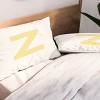 Deny Designs King April Lane Art Block Yellow Monogram Z Microfiber Printed Pillow Sham - 2 of 3