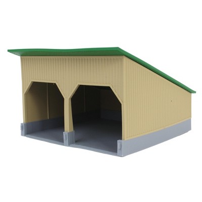 1/64 The Double Bay 40ft x 40ft Cattle Shed, Tan & Green, 3D Printed RW-054