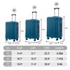 20"/24"/28" 3 pcs/set in ABS Spinner Wheel Luggage, Carry on Suitcase, Durable & Waterproof, Matching Color, TSA Combination Lock - 2 of 4