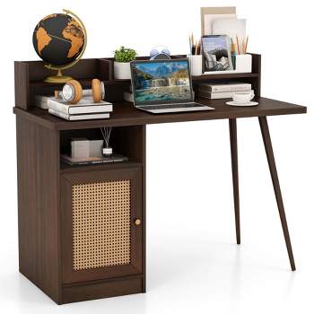 Costway 31.5'' Small Computer Desk Home Office Study Writing Desk With 2  Compartments : Target
