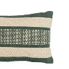 12x20 Geo Stripe Filled Throw Pillow Green Wool, Cotton & Polyester by Foreside Home & Garden - 3 of 4