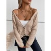 Cable Knit Cardigan Sweaters for Women Open Front Lightweight Sweater Casual Long Sleeve Button Coats Outerwear - 3 of 4