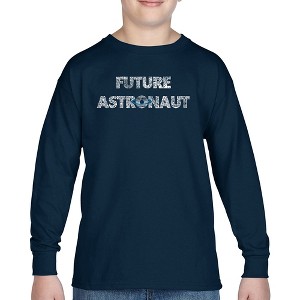 LA Pop Art Future Astronaut - Boy's Word Art Long Sleeve T-Shirt - 1 of 4
