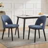 Coucheta Set of 4/6 Upholstered Dining Chairs, Modern High Back & Deep Seat Fabric Chairs with Wood Legs for Kitchen & Dining Room, Multiple Colors - 4 of 4