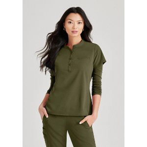 Barco Unify Women's Mission Single Pocket Collar Tuck In Scrub Top - 1 of 4