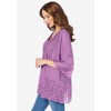 Roaman's Women's Plus Size Lace-Hem Pintuck Tunic - 4 of 4