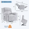 GustoWave Corduroy Manual Recliner Sofa with Pillow Top Arms, Thick Padding, Side Pocket, 400Lbs, Adjustable Recliner for Living Room - 2 of 4