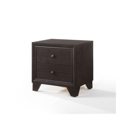 GlasFlength Nightstands Nightstand Modern Bedside Table Accent Bedside End Table with 2 Drawers for Bedroom Modern, Brown, 16"*22"*22"
