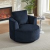 Ridstar Modern Compressible 360° Swivel Accent Chair for Living Rooms, Offices & Apartments-Dark Blue - 2 of 4