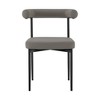 Armen Living Set of 2 Shannon Iron and Faux Leather Dining Chairs Matte Black/Light Gray - 4 of 4