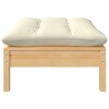 VidaXL 2-Seater Patio Sofa with Cream Cushions Solid Pinewood - 3 of 4