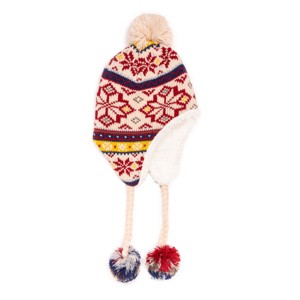 MUK LUKS Women's Heat Retainer Helmet w/ Poms - 1 of 2