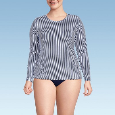 Lands' End Women's Long Sleeve Relaxed UPF 50 Rash Guard