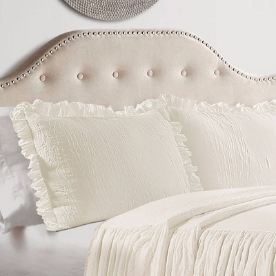 Lush Decor 3pc King Ruffle Skirt Bedspread Set Ivory - Lush Décor: Elegant Polyester Bedding, OEKO-TEX Certified — фото 2