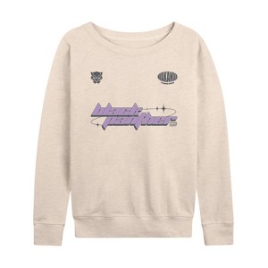 Women's - Marvel - Black Panther Sports Jersey Lightweight French Terry Wide Neck Long Sleeve Graphic Shirt - 1 of 4
