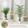 Fake palm tree, artificial areca palm plant with palm leaves and trunk for indoor home office outdoor yard decoration - 4 of 4