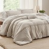 Bedsure Pinch Pleat Comforter Set,Textured Bedding with Elegant Pintuck Design, Soft and Lightweight - 2 of 4