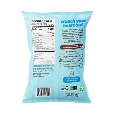 Snackish Vinegar Rush 8g Protein Potato Chips - 5oz