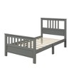 Whisen Wood Twin Size Platform Bed with Headboard and Footboard - 3 of 4