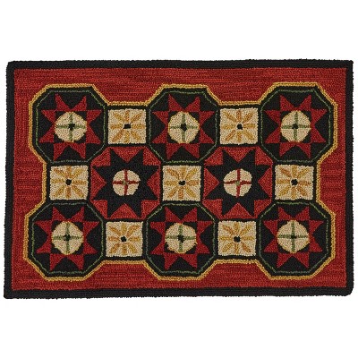 Park Designs Folk Star Hooked Rug 2' x 3