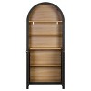 Homy Casa Modern Arched Storage Cabinet with Ribbed Design and Open Shelves for Living Room, Office,  Dining Room, Black - 4 of 4