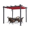 PURPLE LEAF Pergola Outdoor Retractable Pergola with Sun Shade Canopy Patio Metal Grape Trellis Pergola Grill Shelter Pergola for Porch Garden Yard - 2 of 4