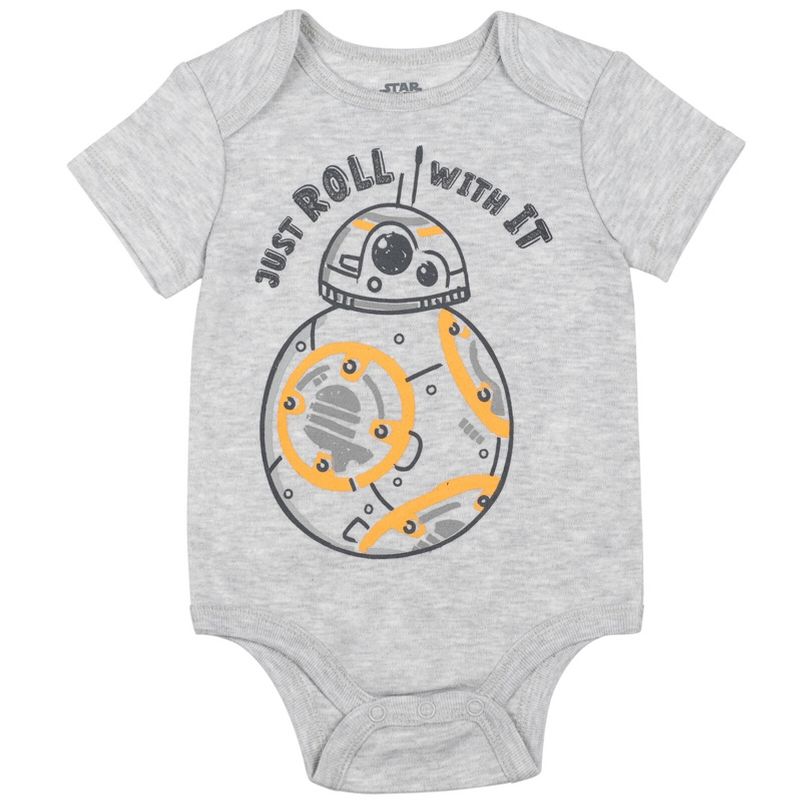 Star Wars The Child Baby 5 Pack Bodysuits Newborn to Infant, 5 of 8