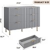 Fluted 6 Drawers Dresser, 54" Wide Modern Chest of Drawers with Deep Drawers, Large Double Dresser TV Stand, Wooden Organizer for Living Room - 2 of 4