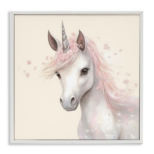 Stupell Industries Fairy Unicorn Soft Petals Framed Giclee Art - 1 of 4