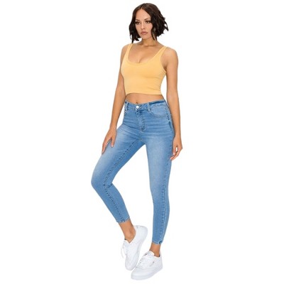 Wax Jean Women's Women's High Waisted 'Comfy Knit Denim' Ankle Skinny Jeans
