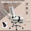 TiramisuBest Polyester Cream White Heated Executive Office Chair w/Massage, Footrest & More - 3 of 4