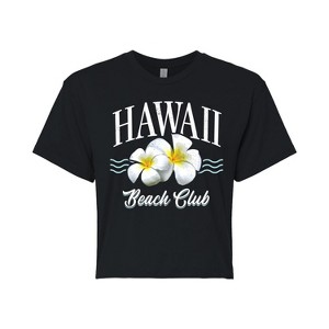 Women's - Instant Message - Hawaii Beach Club Cropped Graphic T-Shirt - 1 of 4