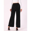 INSPIRE CHIC Women's Pleated Shiny High Waist Elastic Wide Leg Party Clubwear Trousers - 3 of 4